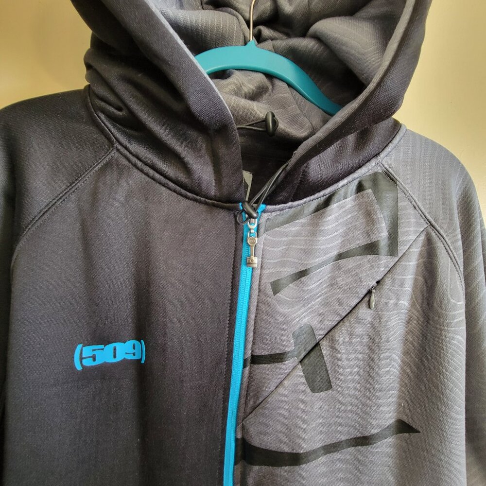 Men’s 509 Blue and Black Tech Full Zip Hoodie Jacket - Picture 4 of 5